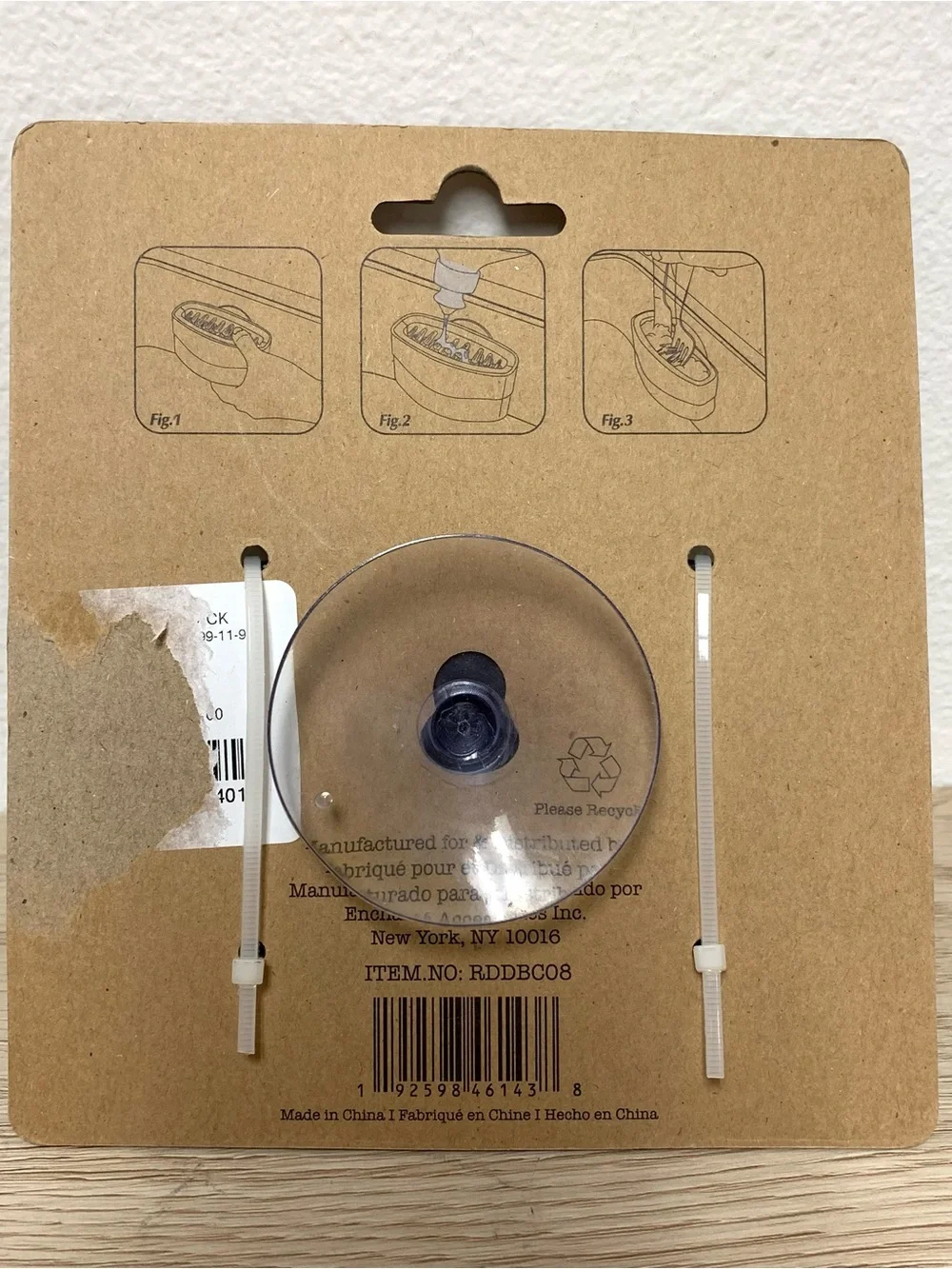 Rae Dunn Clean Caddy Sink Suction Cup Bristle Brush For Cleaning Utensils NEW
